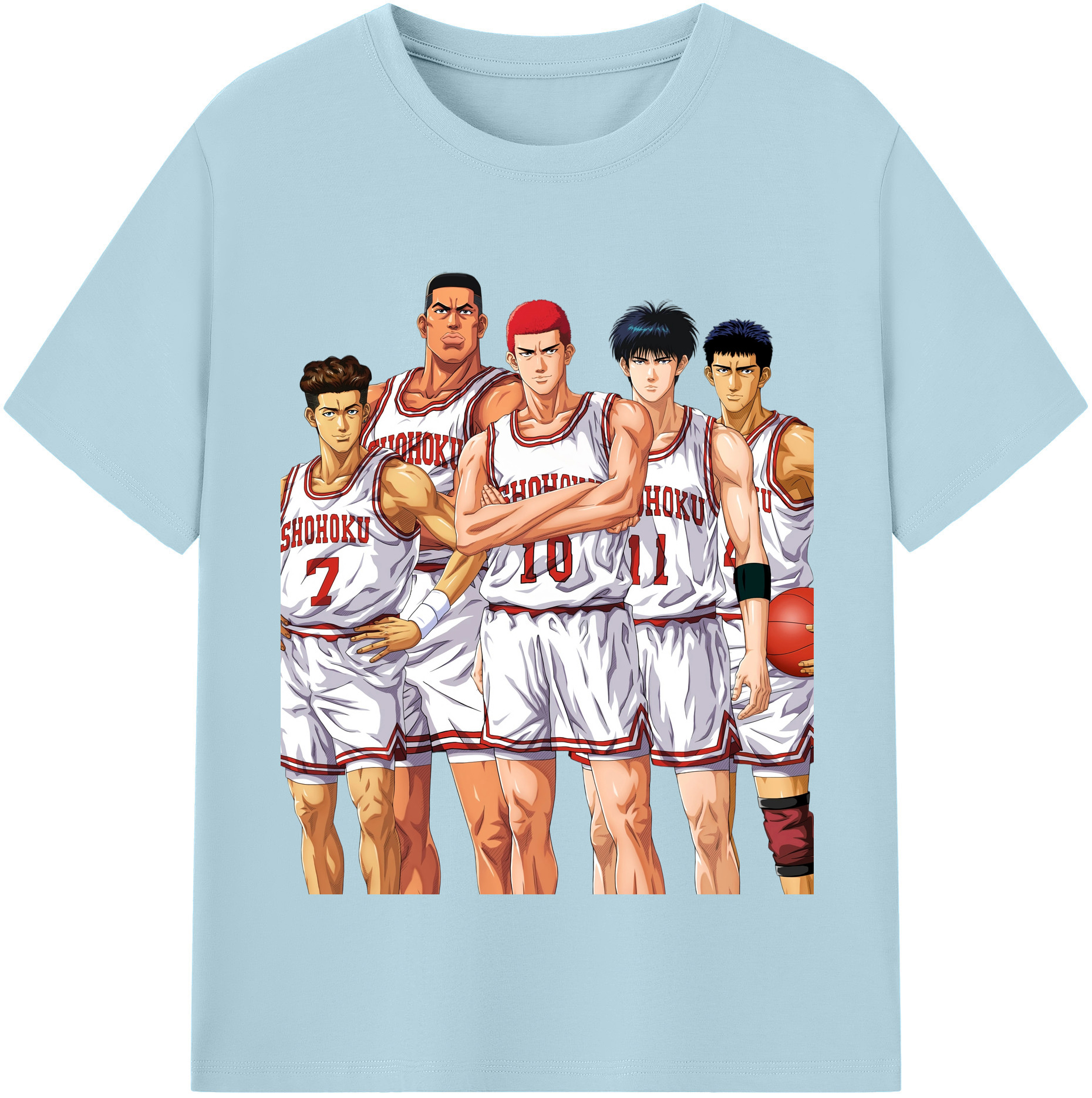 SLAM DUNK／スラムダンク 綿100％半袖Tシャツ（フロントプリント）